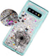 Case for Galaxy S10+ for Girl Glitter Liquid Sparkle Floating Shiny Quicksand Clear Soft TPU Silicone Shockproof Protective Bumper Thin Cover for ...
