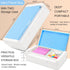 Pencil Box for Office Supplies Storage Organizer Box,Double Layer Large Capacity Pencil Boxes,Plastic Crayon Box with Snap-tight Lid,Stackable Sto...