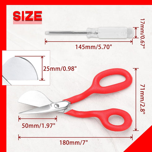 SPEEDWOX 7-Inch Carpet Pile Scissors Duckbill Applique Blade Scissors Carpet Trimmer Tufting Carpet Shears Scissors For Fabric Cutting Scissors Fo...