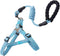 Dog Harness and Leash Set Adjustable Heavy Duty No Pull Puppy Pet Back Clip Halter Harnesses Anti-Twist Walking Rope Nylon Leashes for Large Mediu...