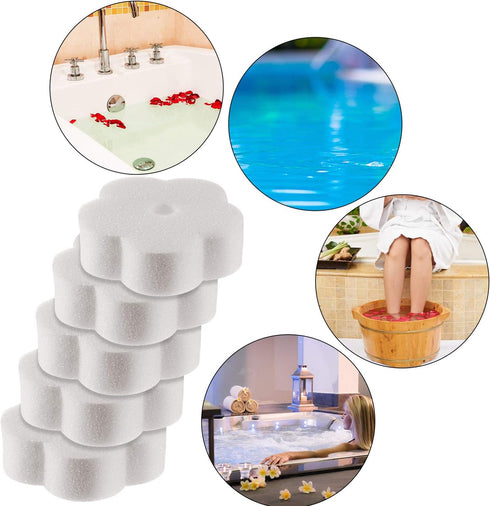 Boao 16 Pieces Sponge for Hot Tub Accessories Pool Sponge Oil Scum Absorber for Hot Tub Swimming Pool Clean Accessories(Creamy White)...