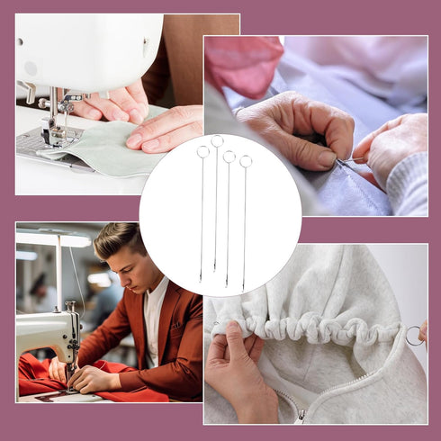 4 PCS Loop Turner Tool for Silicone Beads Loop Turner Needle Hook with Latch Tongue Crochet Tool Sewing Loop Turner Hook for Fabric Tube Straps Be...