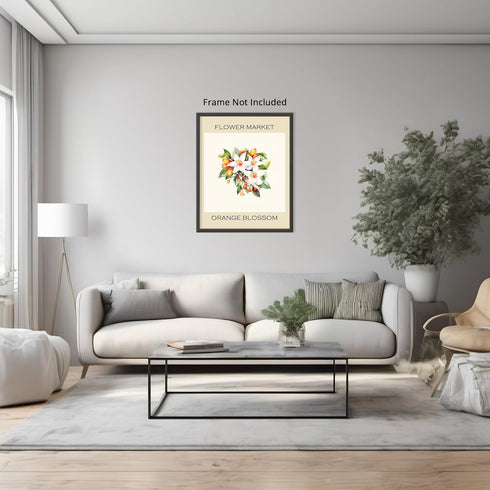 Posterizer 1 pcs-Orange blossom flower market pastel print-Collectibles & Fine Art-Floral & Botanical Art-Living Room Bedroom Decor- unframed wall...