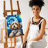 Nuberlic DIY Paint by Number for Adults Kids Beginner Acrylic Painting by Number Kits 16x20 Inch Starry Sky Dog Pattern On Canvas Paint by Numbers...