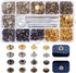 Snap Fastener Kit,Metal Snaps Buttons with Fixing Tools, 4 Color Clothing Snaps Kit for Clothing, Leather, Jacket, Jeans Wear, Bags, Bracelet...