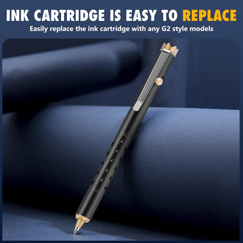 bellaDimora Premium Slim Bolt Action Pen,Professional and Lightweight Aluminum Pen for Business and School,Retractable Ink Refillable Pen,Premium ...