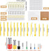 Allazone 219 PCS Polymer Clay Cutters Set, Clay Earring Cutters Plastic Clay Cutters with Acrylic Clay Roller, Earring Cards Earring Hook for Poly...