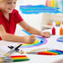 20 Pcs Paint Brushes for Kids, Round and Flat Kids Paint Brushes, Easy Hold and Clean Toddler Paint Brushes, Bristle Craft Paint Brushes for Acryl...