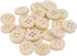 Wooden Buttons - Round Wood Buttons for Crafts Sewing Sweater by Mandala Crafts, Natural Color Bulk 100 PCs 20mm 3/4 Inch Button with 4 Holes...