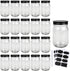 QAPPDA Mason Jars,Glass Jars With Lids 12 oz,Canning Jars For Pickles And Kitchen Storage,Wide Mouth Spice Jars With Black Lids For Honey,Caviar,H...