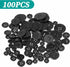 100Pcs Resin Sewing Buttons Premium 4-Hole Craft Buttons Eco-Friendly Round Black Button 5 Sizes Flatback Button for DIY Craft Holiday Decorations...
