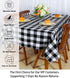 ShinyBeauty Checked Square Tablecloth 54x54-Inch Black and White Buffalo Plaid Tablecloth Washable Cotton Table Cover Gingham Tablecloth for Dinin...