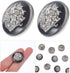 10pcs Metal Buttons Silver Buttons Metal Snap Buttons Black Trim DIY Sewing Buttons Sewing Buttons for Clothes Blazer Buttons Women Durable Sewing...
