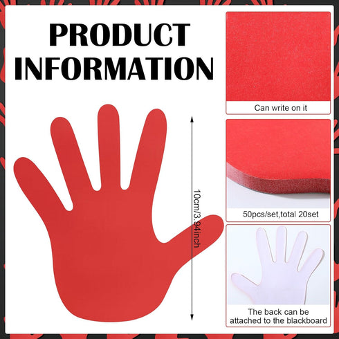 1000 Pcs Red Ribbon Week Supplies Red Hand Shaped Sticky Notes Bulk Say No to Drugs Hand Sticky Notes Drug Free Notepads for Red Ribbon Awareness ...