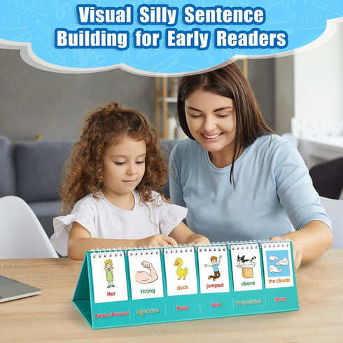 Silly Sentence Building for Kids,Speech Therapy Learn to Read for Preschool Kindergarten 1st 2nd Grade Special Education Classroom Must Have,Homes...