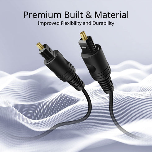 TNP Digital Optical Audio Cable 6 Feet S/PDIF Fiber Optic Cable Toslink TV Optical Cable for Soundbar, Home Theater, Speaker Wire, TV, PS4, Xbox M...