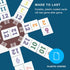 Brybelly Travel Dominos Playing Cards with Numerals - Lightweight Portable Double 12 Dominoes Set - Easy to Hold, Read, and Play for Children and ...