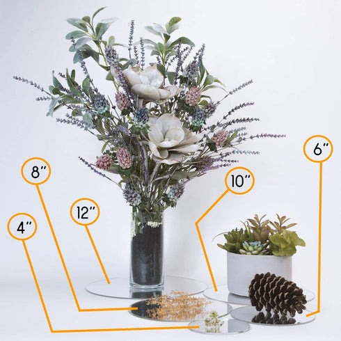 Shatter Proof Round Centerpiece Acrylic Mirrors...