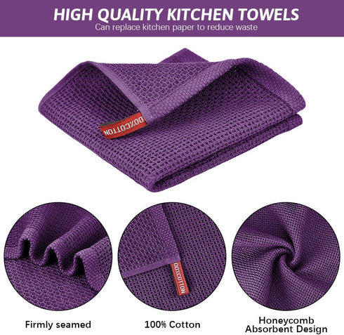Nialnant 8 Pack Dish Cloths,100% Cotton Kitchen Dish Towels for Washing Dishes,Soft Absorbent Quick Drying Dish Dags,Cleaning Rag-12x12 Inches...