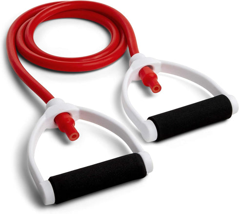 Champion Sports Resistance Tube Bands for Men and Women, Durable Stretch Fitness Band for Strength Training, Stretching, Rehabilitation - Premium ...