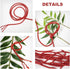 PH PandaHall 20 Yard Red Silk Rope 3-Ply Christmas Cording 5mm Twisted Cord Rope Nylon Twisted Cord Trim Braided Twisted Rope for Bracelet Necklac...