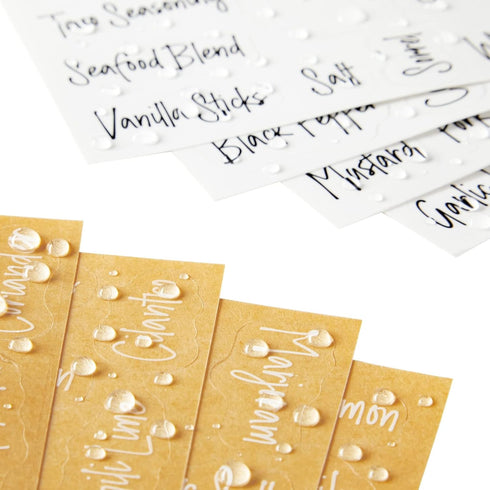 Talented Kitchen 272 Spice Labels Stickers, Clear Spice Jar Labels Preprinted for Seasoning Herbs Kitchen Spice Rack Organization, Water Resistant...