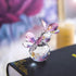 H&D HYALINE & DORA Pink Crystal Cut Double Butterfly Collectible Gift, Handmade Art Glass Animal Figurine, Gift Boxed...