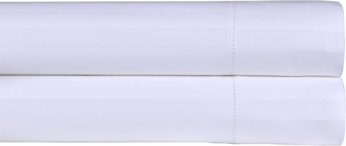 Threadmill King Size White Luxury Pillowcases - 500 Thread Count Damask Weave, 2 Piece Long Staple Cotton Pillow Protector Set, Silky Soft & Breat...
