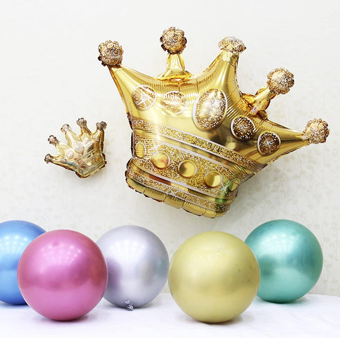 NpeyBeicuelq 4Pcs Gold Crown Foil Balloons Decorations.Wedding Bridal Shower Marriage Engagement Party Supplies (Gold)...