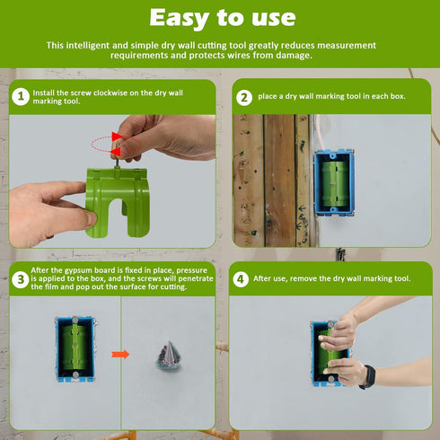 5 Pack Drywall Outlet Marker Gifts for Dad, No Measuring Needed Marking Tool for Electrical Outlets, Easy Drywall Marking Tool for Electrical Outl...
