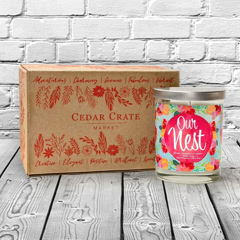 Our Nest | Vanilla, Sandalwood, Amber | Scented Soy Candles |10 Oz. Jar Candle | Poured in USA | Decorative Aromatherapy | Housewarming Gifts for ...