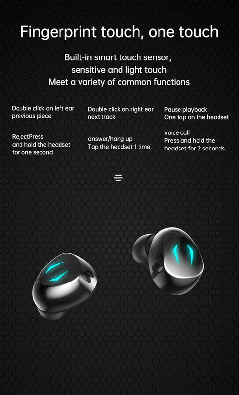 True Wireless Earbuds, 2024 Bluetooth Headphones 5.3 Earbuds, Waterproof Touch Control Ear Buds in-Ear Built-in Mic, with LED Power Display, IP7 W...