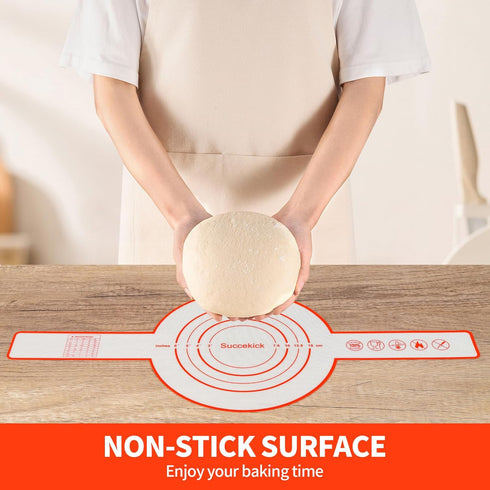 2 PCS Silicone Bread Sling for Dutch Oven, Premium Platinum Silicone with Long Handles Baking Liner, Easy to Transfer Sourdough Bread, Reusable Ba...