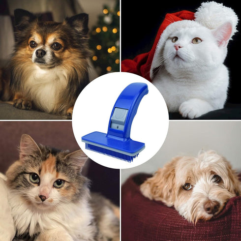 self-cleaning dog & cat slicker brush Pet Grooming and Detangling Brush Self-Cleaning Brush for Long and Short-Haired Dogs, Cats, Rabbits, and Mor...