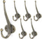 Sturdy Dual Coat Hooks Modern Iron Wall Mounted Hook for Entryway Kitchen Home Office Garage Organizer Storage, with 17mm Screws, Brushed Antique ...
