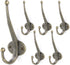 Sturdy Dual Coat Hooks Modern Iron Wall Mounted Hook for Entryway Kitchen Home Office Garage Organizer Storage, with 17mm Screws, Brushed Antique ...