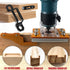 Trimming Machine Slotted Bracket, 2 in 1 Invisible Fastener Slotting Bracket for Woodworking, Aluminum Alloy Wood Router Slotting Locator, Woodwor...