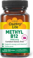 Country Life Methyl B-12 3000 mcg Lozenges, Vegan, Methylcobalamin for Energy and, Easily Absorbed, B12 Vitamin, Supports Energy Levels, Stamina &...