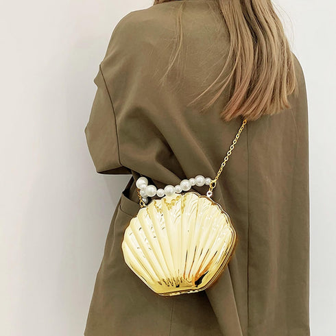 Women Mini Seashell Evening Clutch Top-Handle Bag Cross-body Bag...