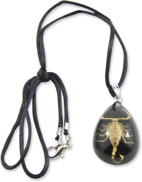 REALBUG Gold Scorpion Necklace, Black, Small...