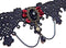 Queen of Spades Wide lace Black Burgundy Bronze Choker Gothic Victorian Necklace XS Collar...