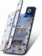 Stick on Wallet for Phone Case, Credit Adhesive Card Holder for Back of Phone Cases Flip Leather Zipper Flower Wallet Sleeve Compatible with iPhon...