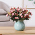 Duovlo 7 Branch 21 Mini Rose Heads Artificial Flowers Bouquet Wedding Home Office Decor,Pack of 4 (Pink)...