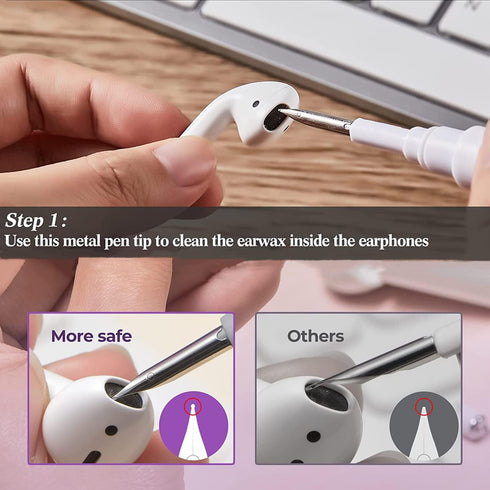 2022 New Bluetooth Clean kit for Bluetooth Headset,Multifunctional Bluetooth Earphone Cleaning Pen Kit for pad, Portable Cleaner Pen for Cleaning ...