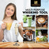Handheld portable milk frother durable double whisk electric coffee machine, battery operated stainless steel milk mixer with stand, instant foam ...