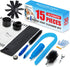 BLuesea Dryer Vent Cleaner Kit, 15-Piece Ultimate Dryer Cleaning Kit Include 30 Feet Dryer Vent Brush, Upgrade Noiseless Dryer Lint Vacuum Attachm...