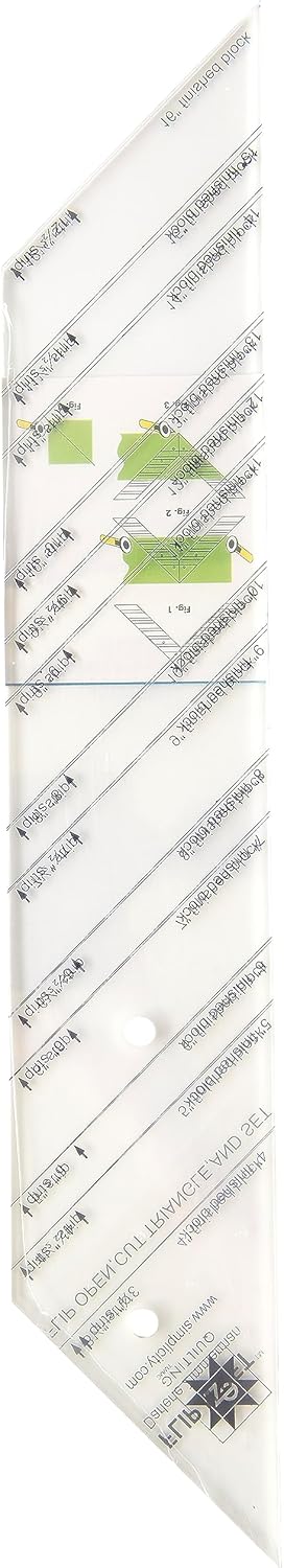 EZ Quilting Acrylic Flip N Tool for Setting Point, for 4" to 16" Finished Blocks, Multicolor...