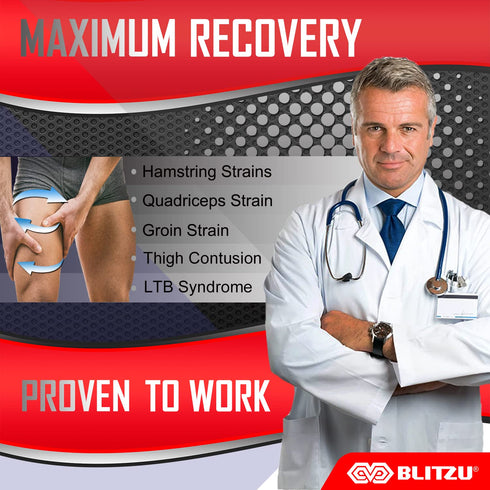 Hamstring Tendonitis Brace for Thigh, Sciatica Nerve Pain Relief, Quadriceps, Joints, Arthritis, Groin Wrap for Pulled Muscles. Compression Thigh ...