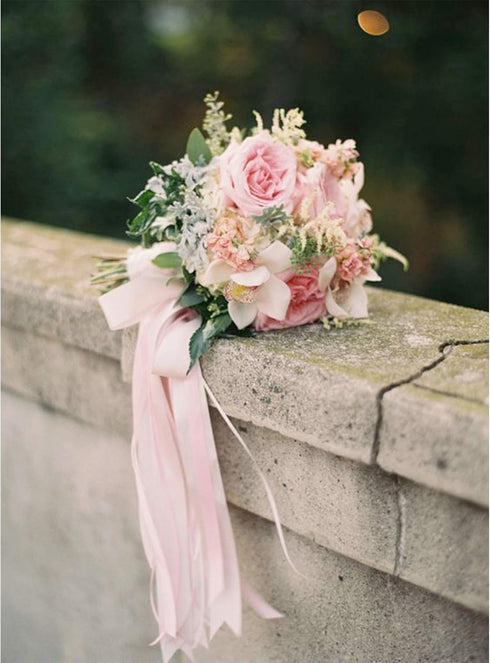 VATIN Double Face Light Pink Satin Ribbon 1-1/2" Continuous 25 Yards,Pink Polyester Fabric Ribbon use for Bows Bouquet, Gift Wrapping, Floral Arra...