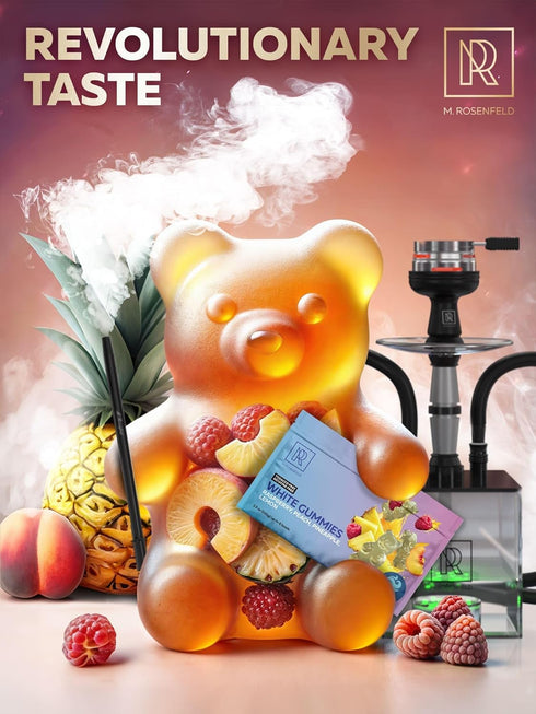 Hookah Flavor White Gummies - Herbal Shisha Hookah Flavors Nicotine Free - 3.5 ounce - 100 Gram Hookah Shisha Tobacco Free Hookah Tobacco & Nicoti...